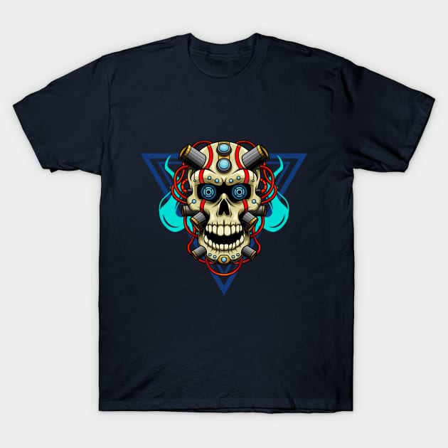 Mecha Skull 1.1 T-Shirt by Harrisaputra